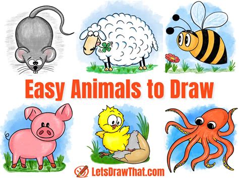 20 Easy Animals to Draw Even For Absolute Beginners .